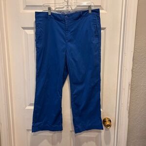 LL Bean Womens‎ Blue Favorite Fit Chino Pants Size 14 Casual Trousers
